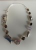 Commissioned necklace  Fine melted silver, quartz necklace, kyalite and rhodonite      